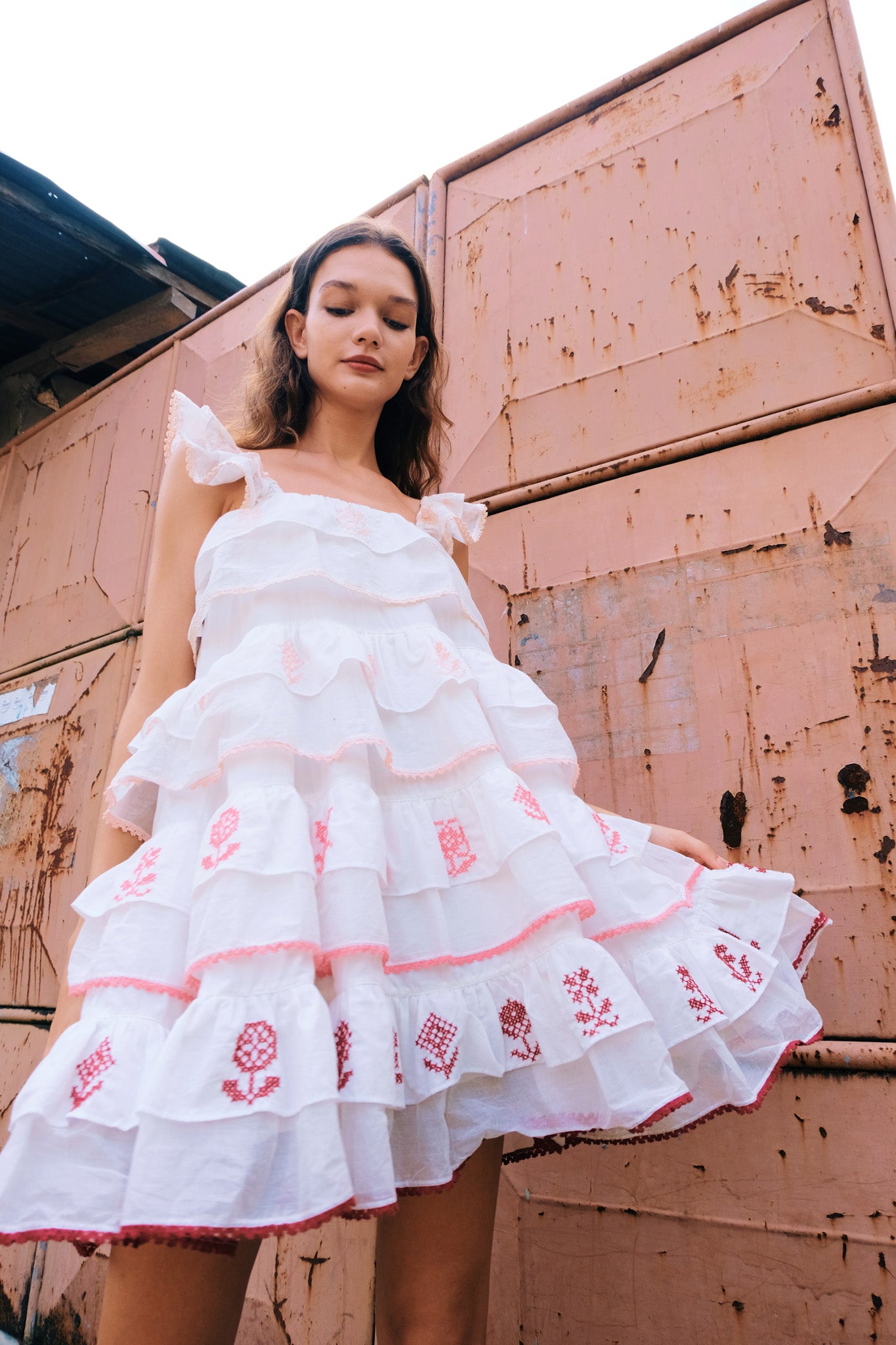 Cross Stitch Layer Mini Dress – INNIKA CHOO
